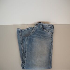 Silver Jeans Co Zac Relaxed Mens 33x32 Straight Leg Denim Jeans Light Wash